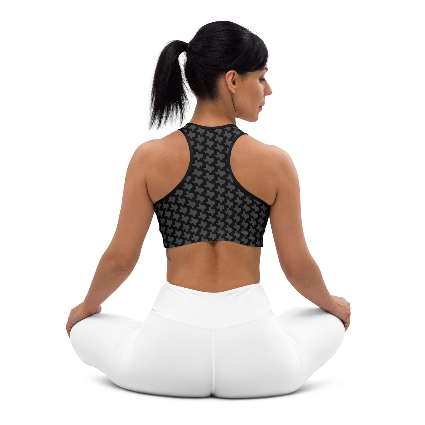 Texas - Black - Padded Sports Bra