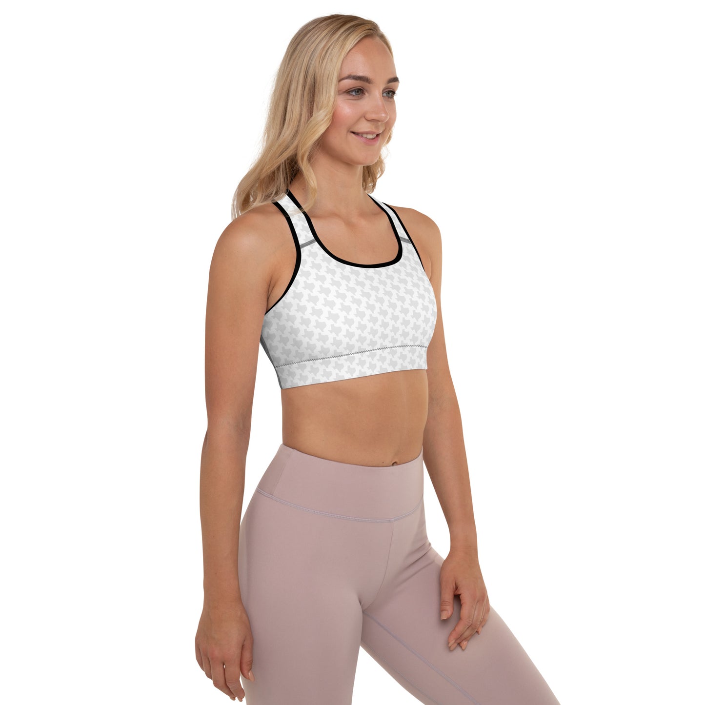 Texas - White - Padded Sports Bra