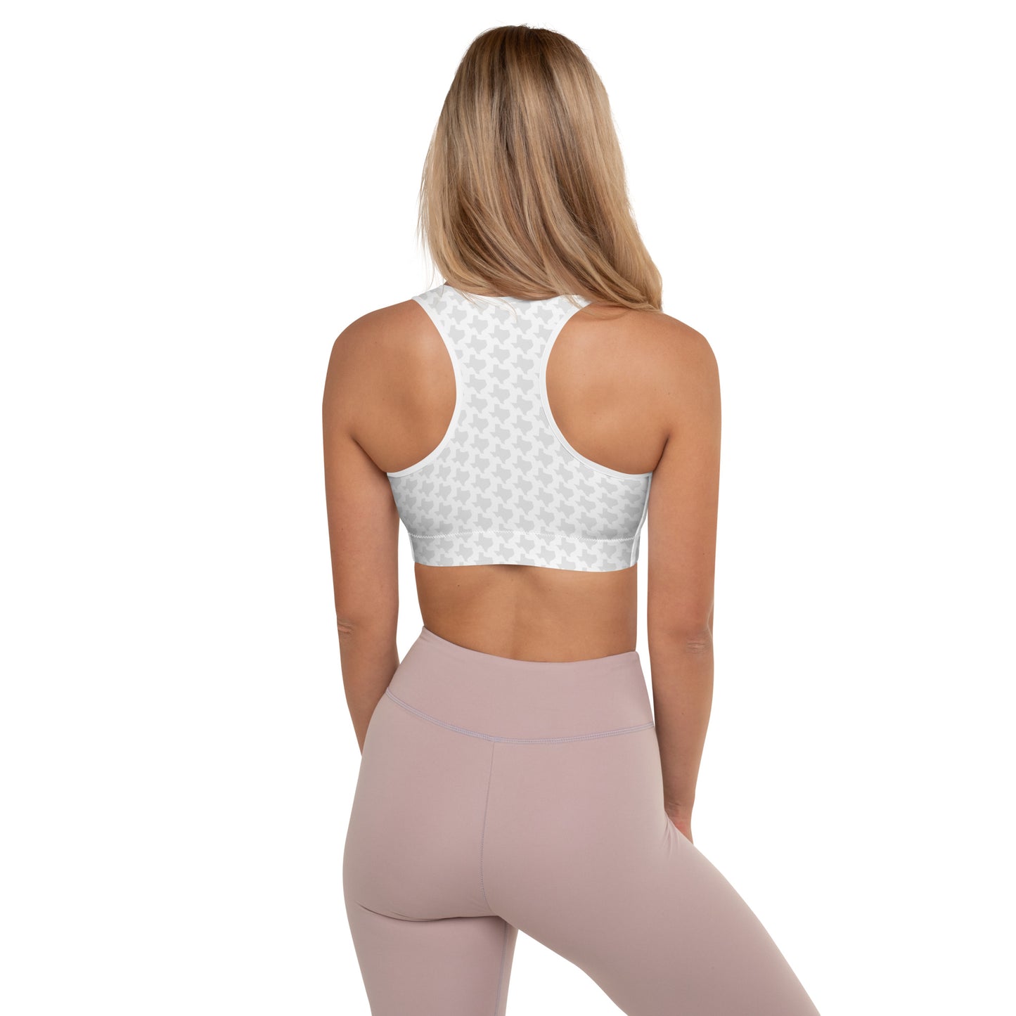 Texas - White - Padded Sports Bra