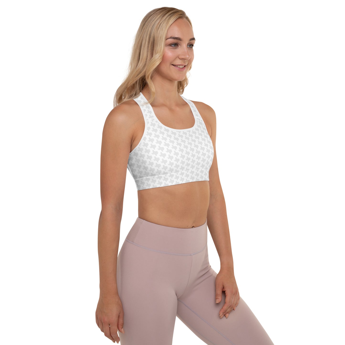 Texas - White - Padded Sports Bra