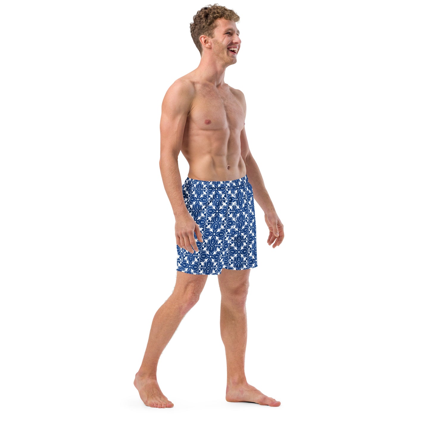 Azulejos - Blue/White - Men's Swim Trunks