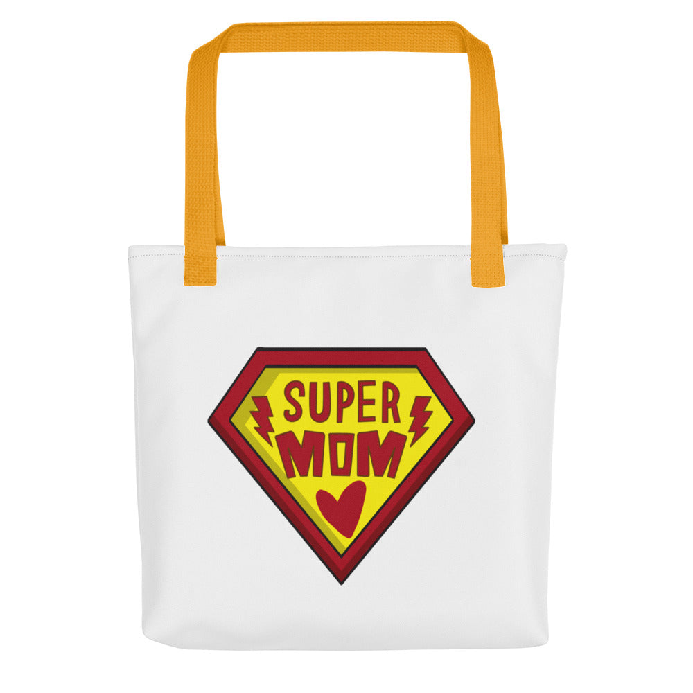 Super Mom - Tote Bag - Available in 3 Handle Colors - Gift - Mother's Day - Birthday