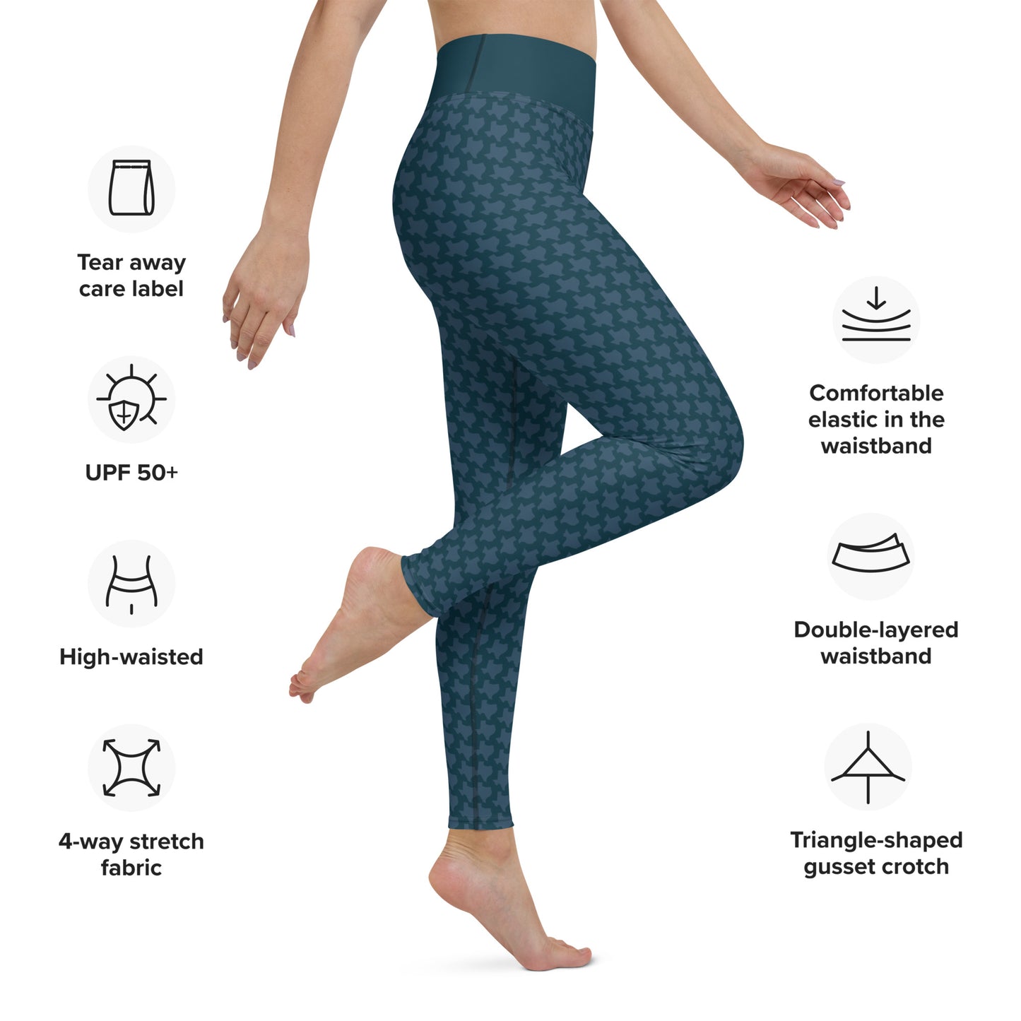 Texas - Dark Blue - Yoga Leggings