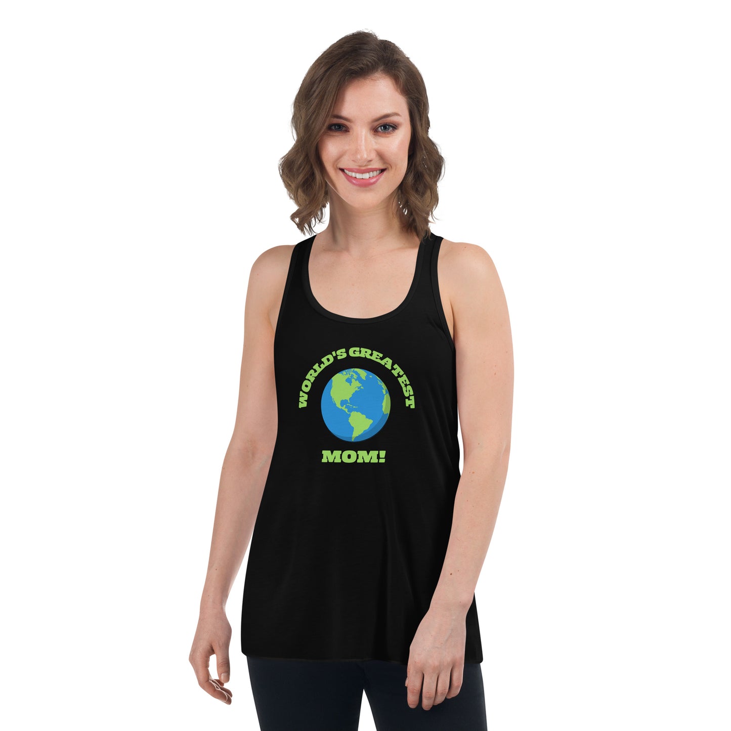 World's Greatest Mom - Flowy Racerback Tank - Available in Several Colors