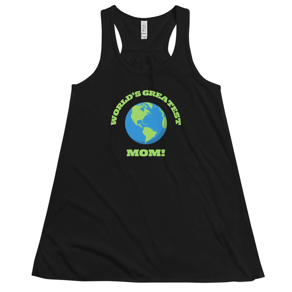 World's Greatest Mom - Flowy Racerback Tank - Available in Several Colors
