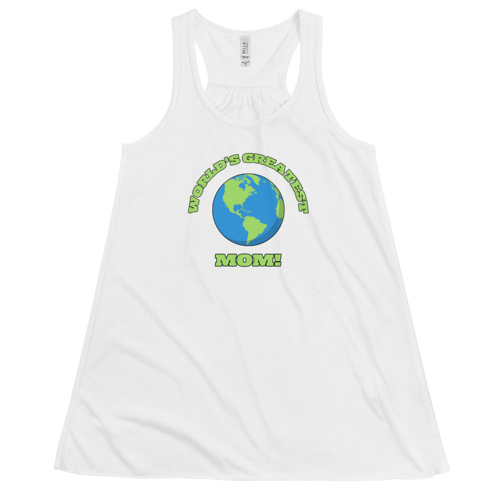 World's Greatest Mom - Flowy Racerback Tank - Available in Several Colors