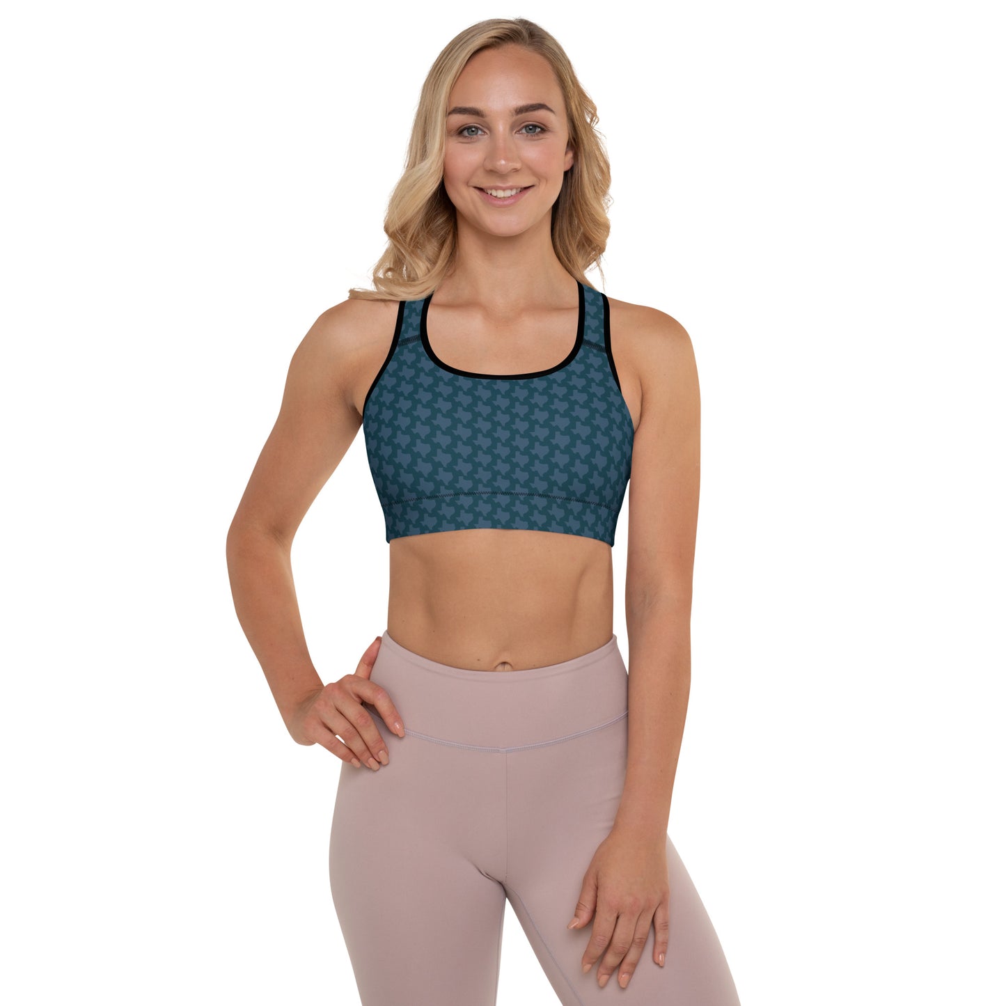 Texas - Dark Blue - Padded Sports Bra