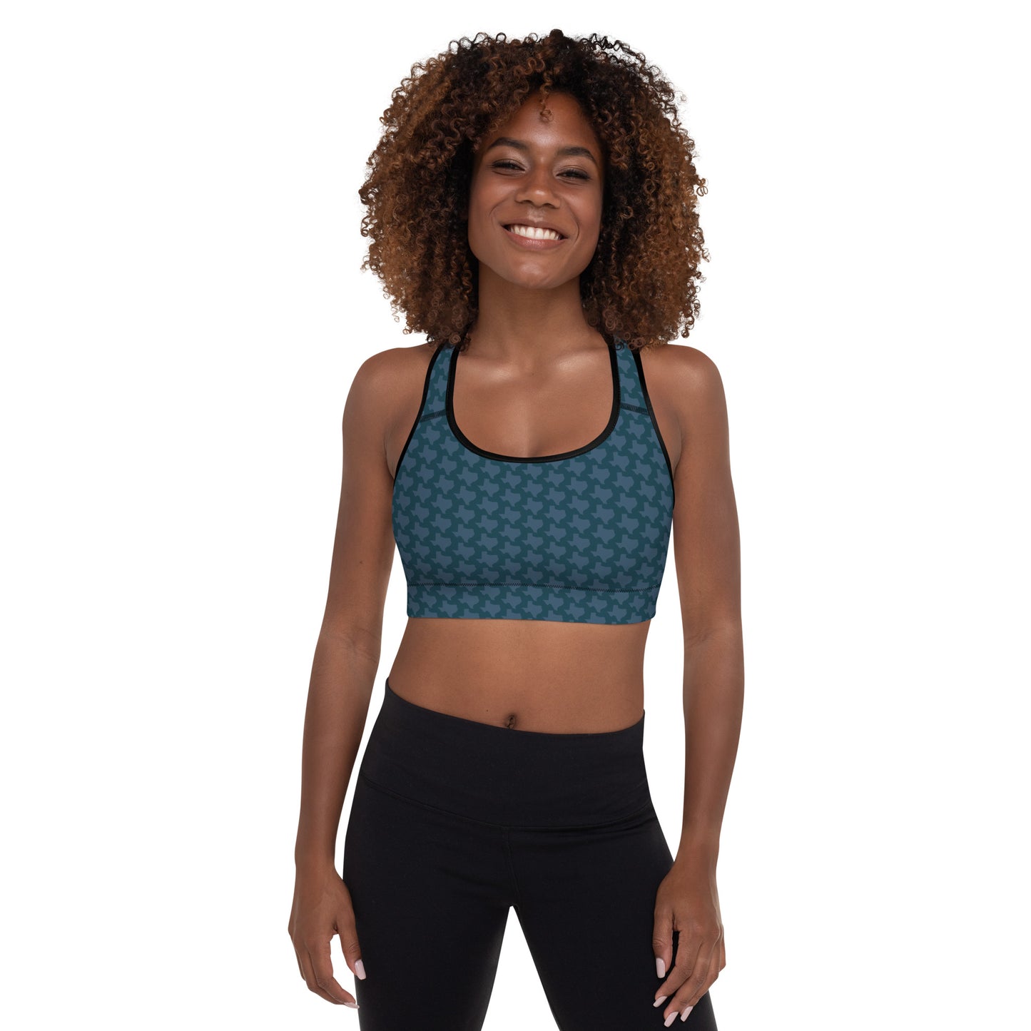 Texas - Dark Blue - Padded Sports Bra