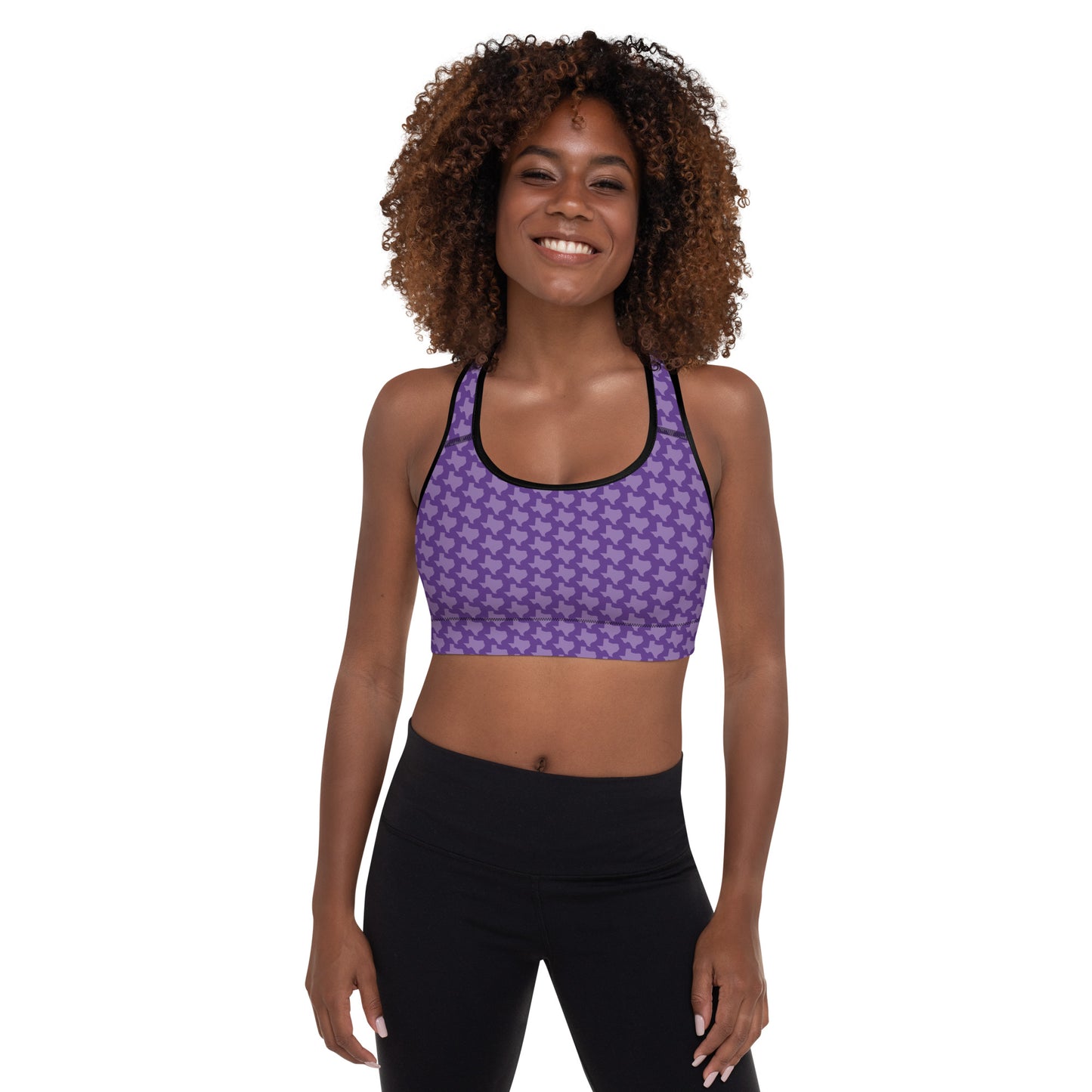Texas - Purple - Padded Sports Bra