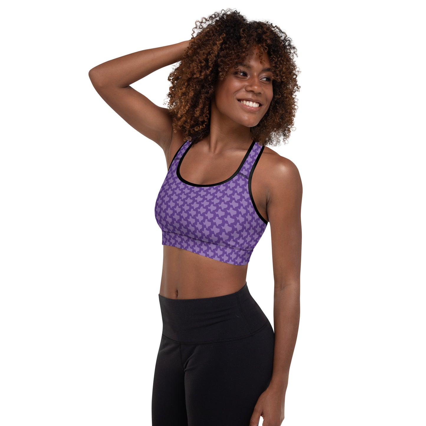 Texas - Purple - Padded Sports Bra