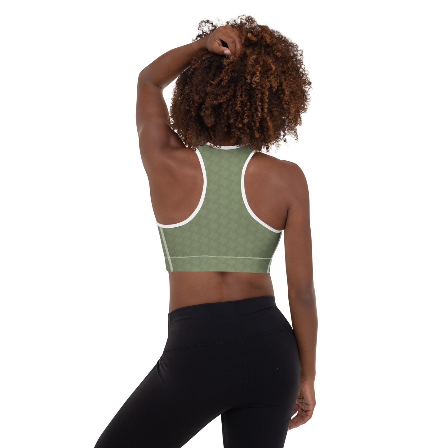 Texas - Green - Padded Sports Bra