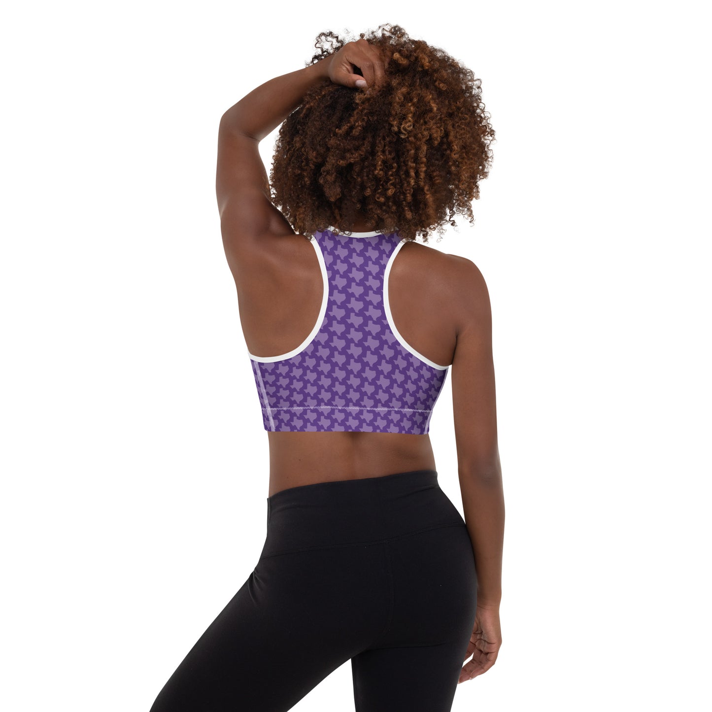 Texas - Purple - Padded Sports Bra