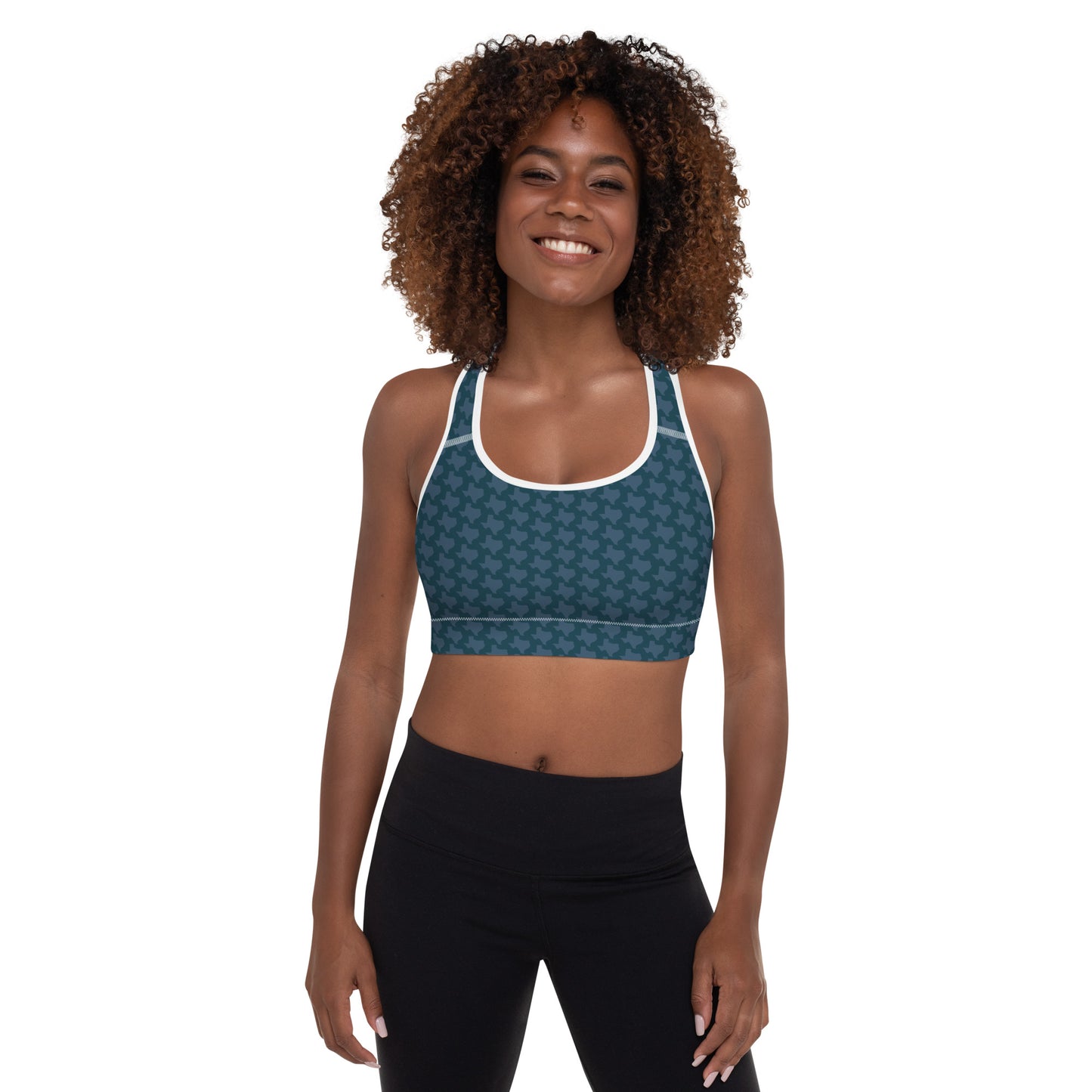 Texas - Dark Blue - Padded Sports Bra