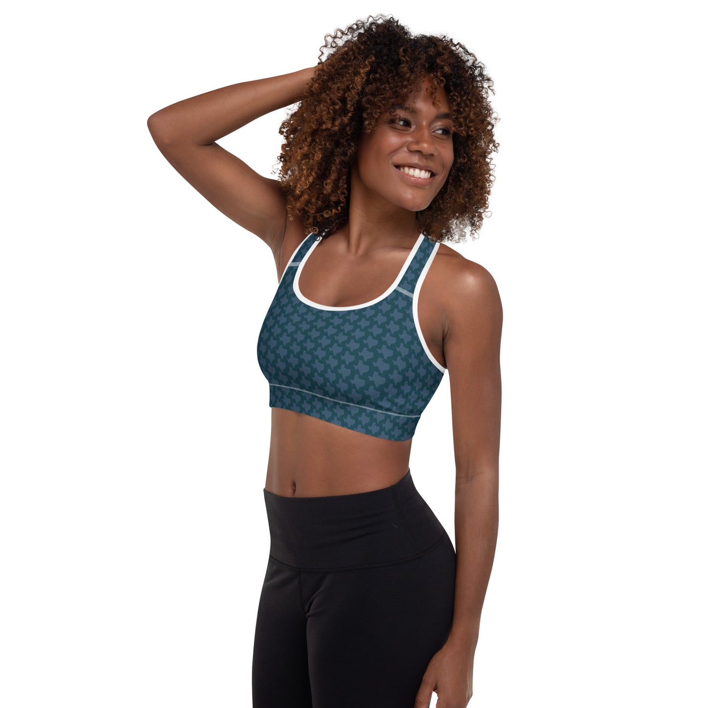 Texas - Dark Blue - Padded Sports Bra