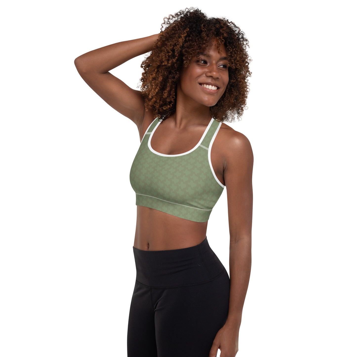 Texas - Green - Padded Sports Bra