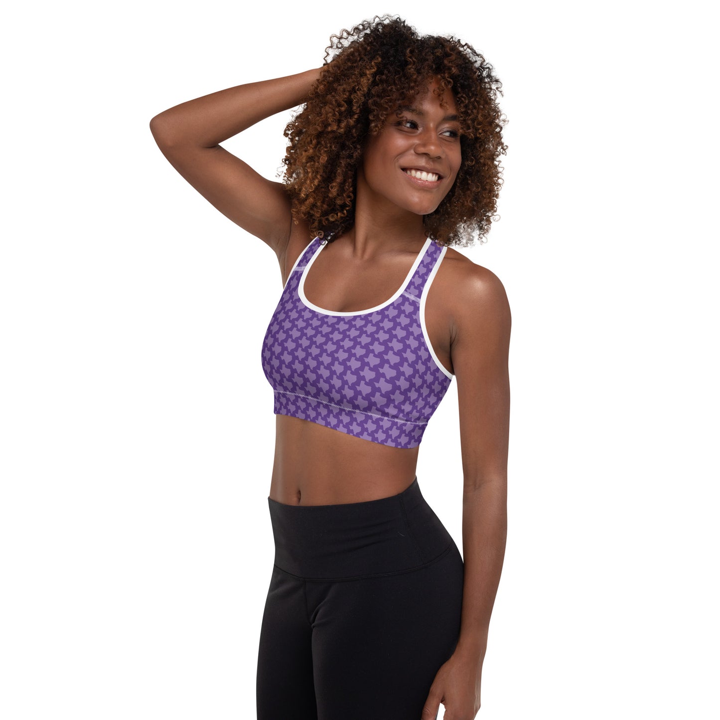 Texas - Purple - Padded Sports Bra