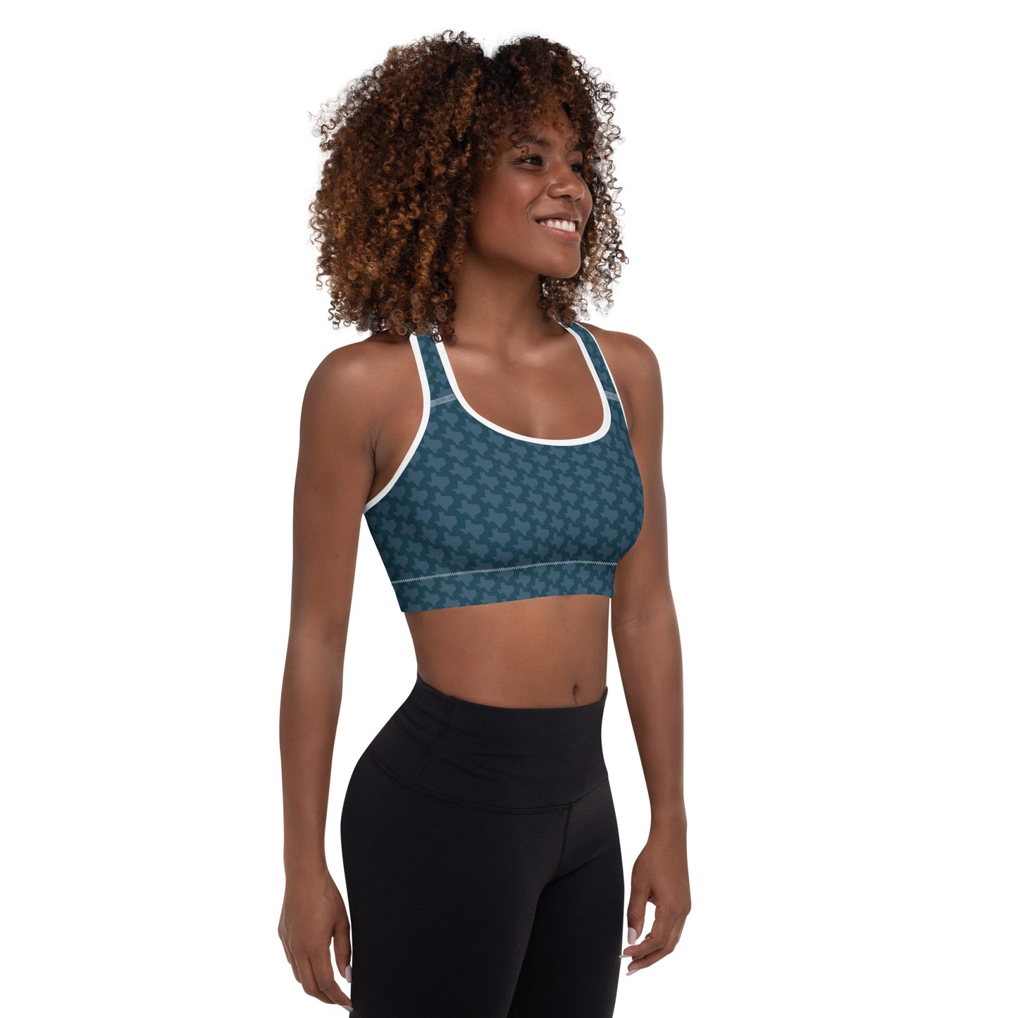 Texas - Dark Blue - Padded Sports Bra