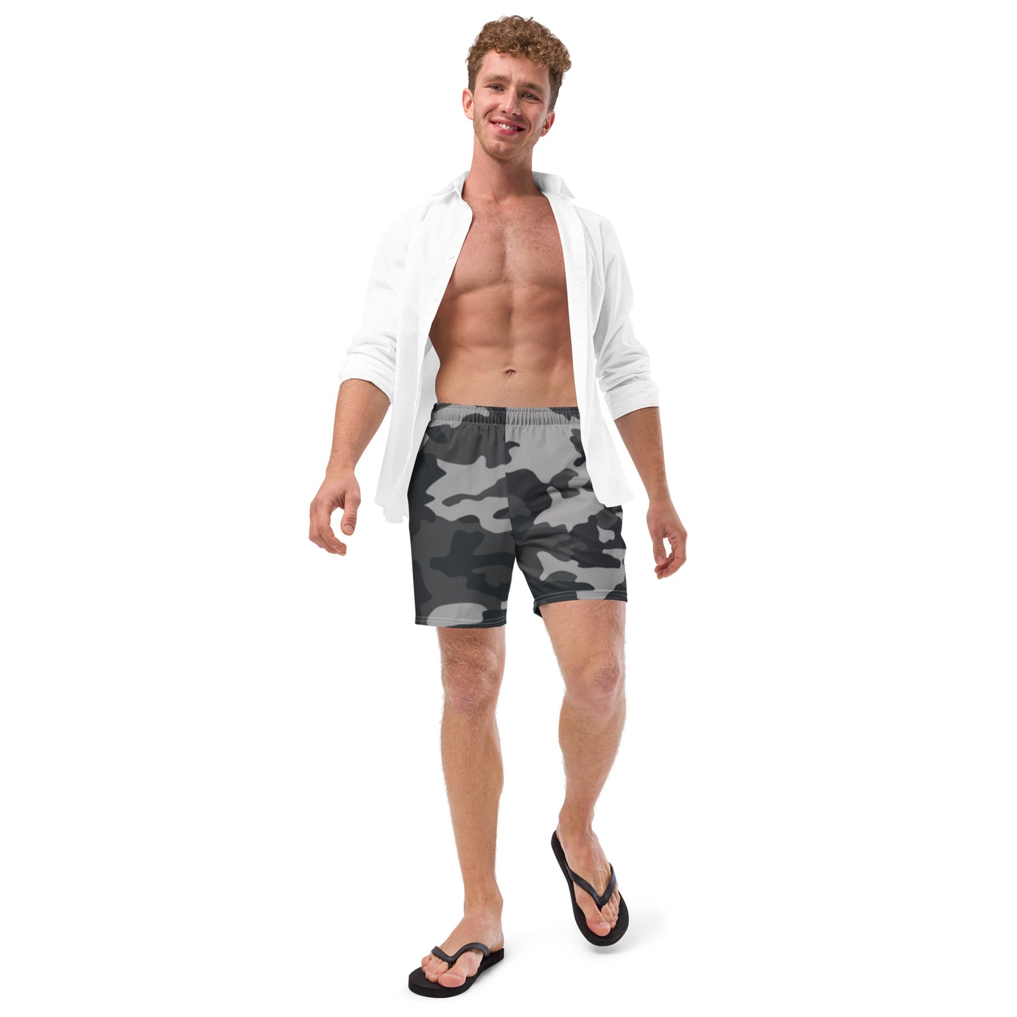 Grey Camo - Men's Swim Trunks