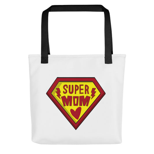 Super Mom - Tote Bag - Available in 3 Handle Colors - Gift - Mother's Day - Birthday