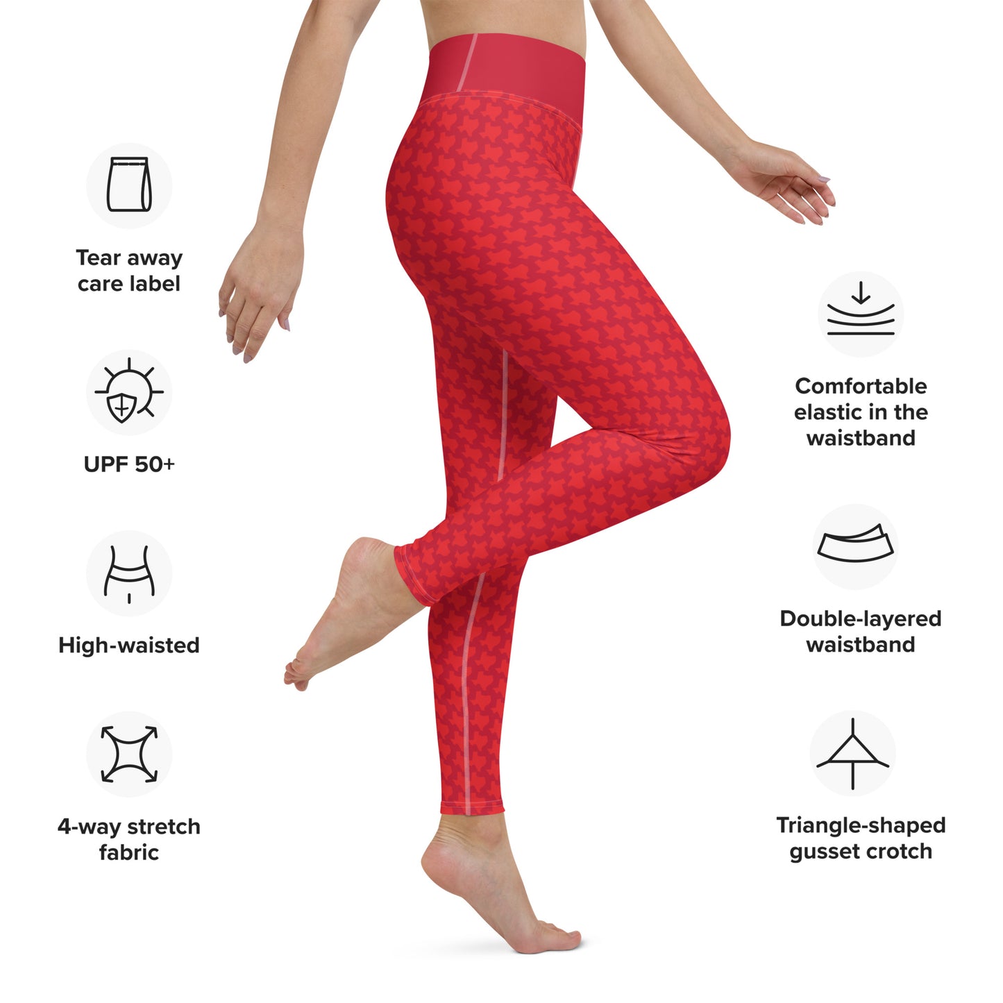 Texas - Red - Yoga Leggings