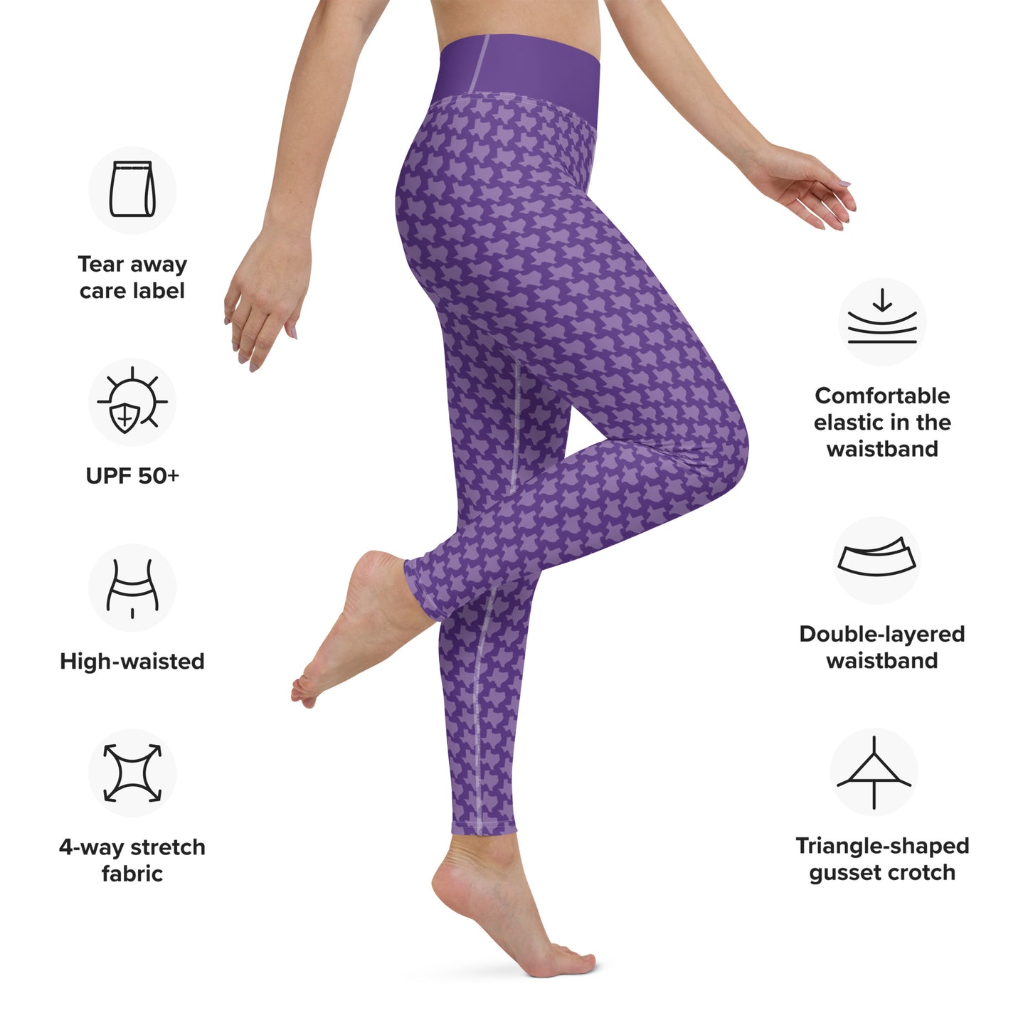 Texas - Purple - Yoga Leggings
