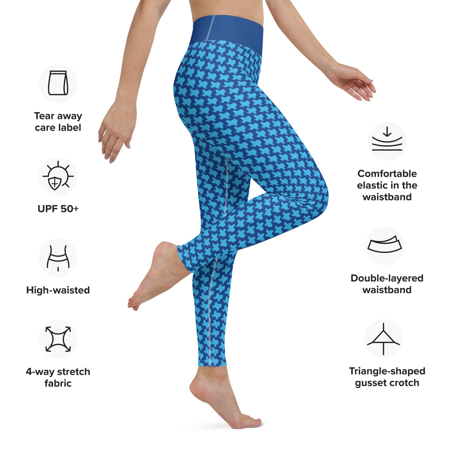Texas - Blue - Yoga Leggings