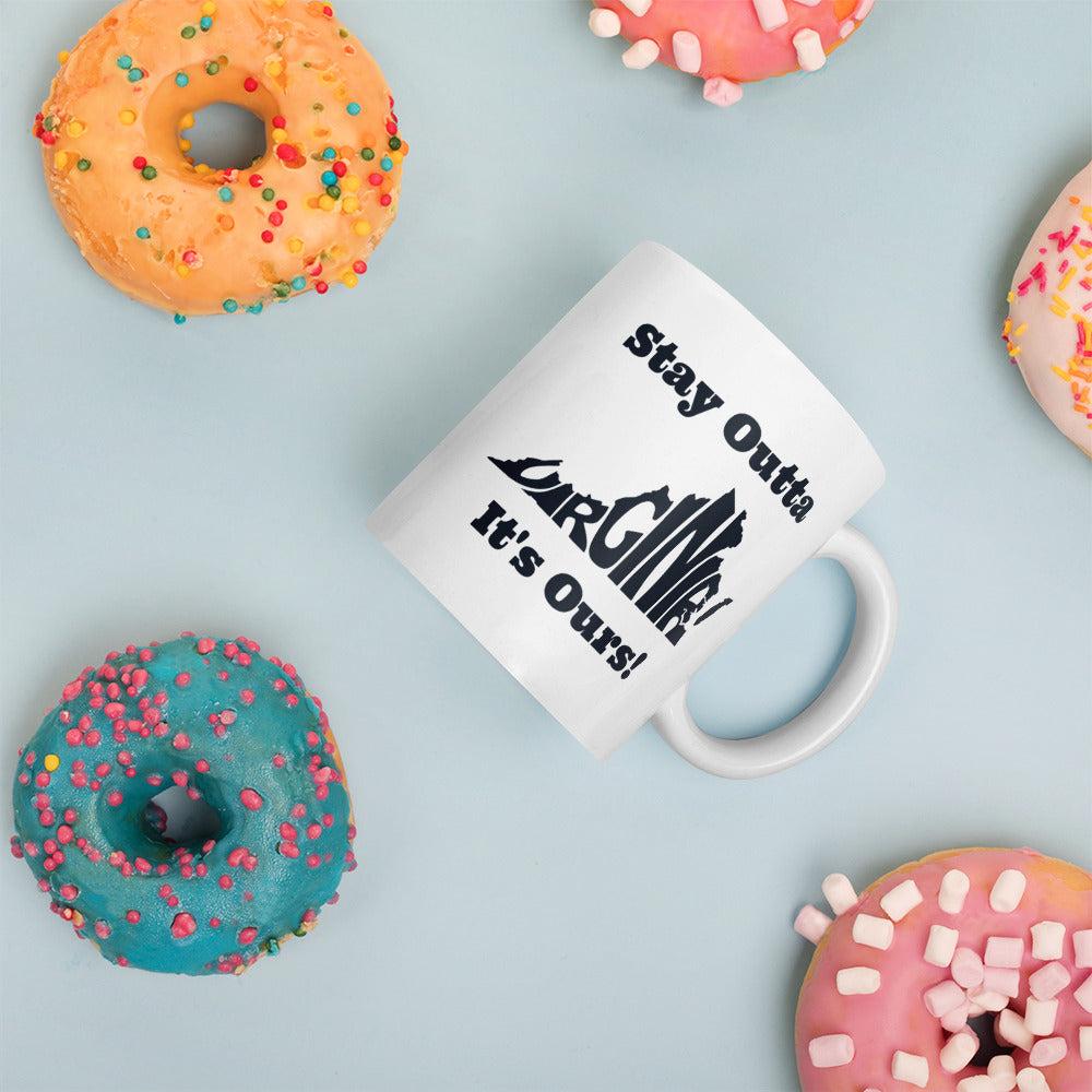 Stay Outta Virginia - Black Font - White Glossy Mug
