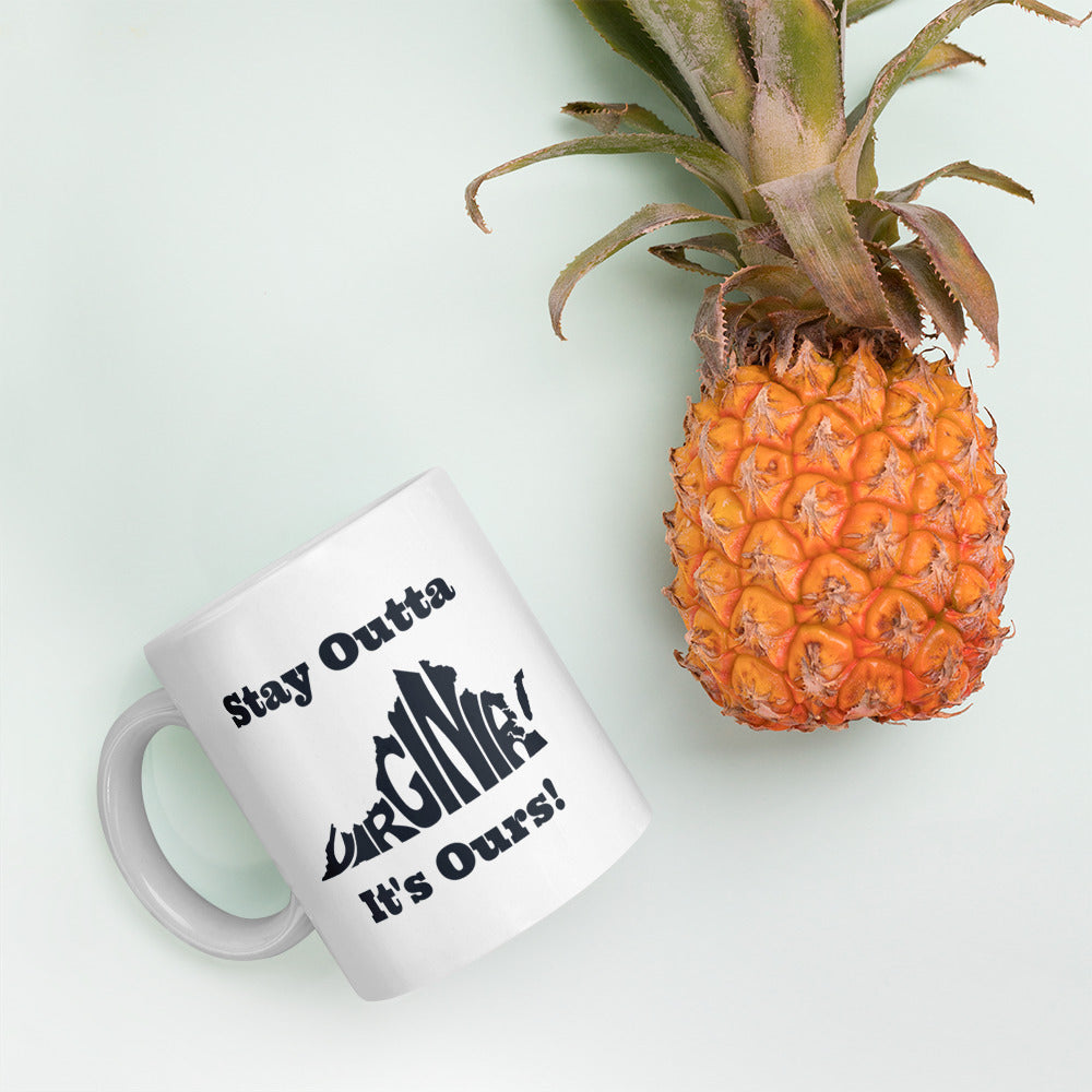 Stay Outta Virginia - Black Font - White Glossy Mug