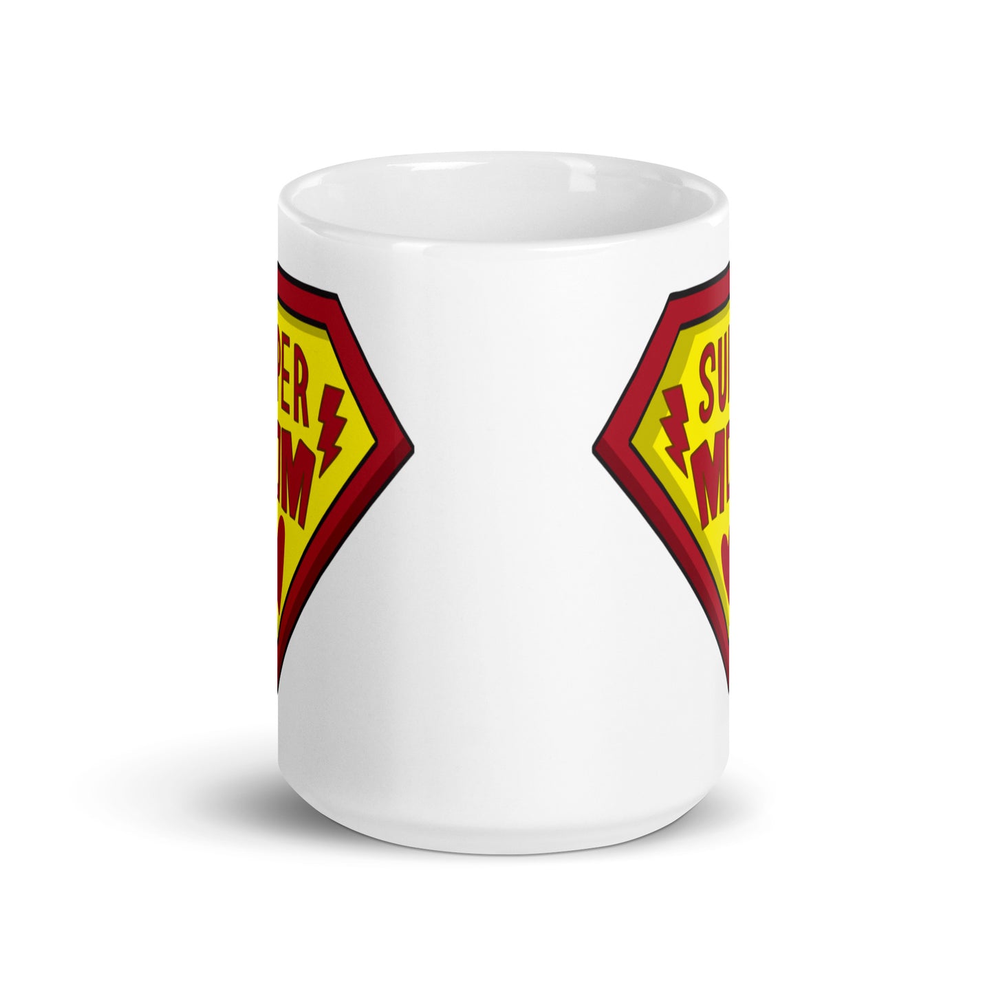Super Mom - White Glossy Mug - Gift - Mother's Day - Birthday