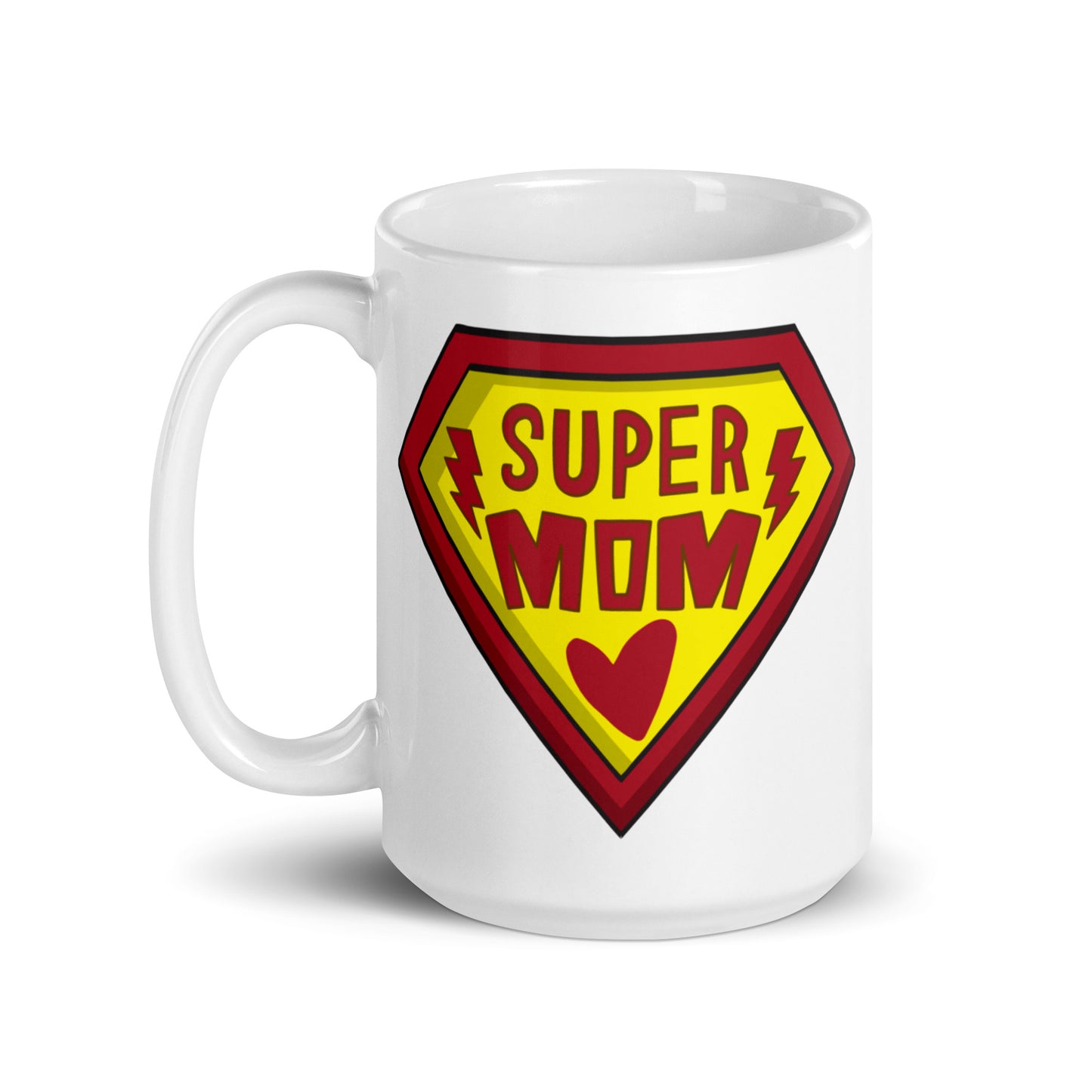 Super Mom - White Glossy Mug - Gift - Mother's Day - Birthday