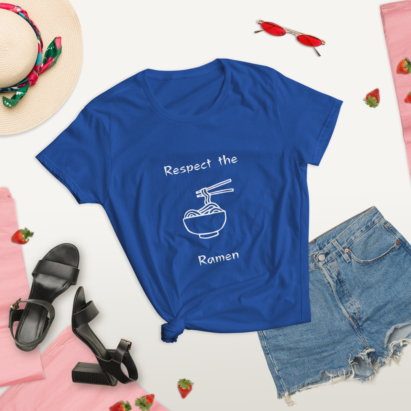Respect the Ramen - Women's Fitted Short Sleeve T-Shirt